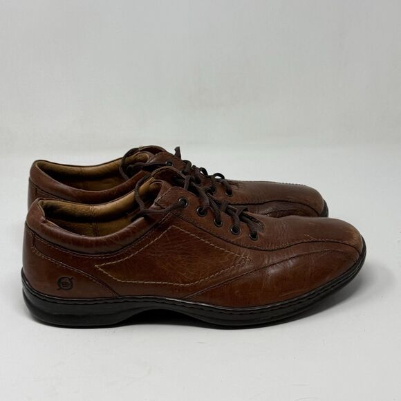 Born Bicycle Toe Oxford Sneakers Mens 10 Brown Leather Lace Up Casual Shoes main image 8